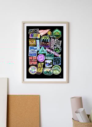 Stickers Poster Print