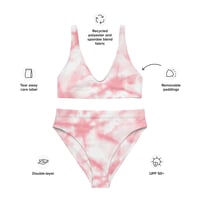 Image 5 of Recycled high-waisted bikini Pink