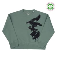 Image 1 of Crow Organic Cotton Dropped Shoulder Sweatshirt