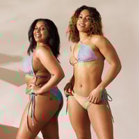 Image 1 of All-over print recycled string bikini Colorful