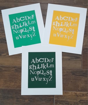 Vintage Letterpress Alphabet Prints