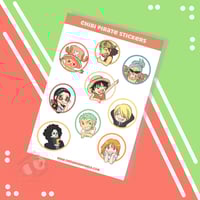 Chibi Anime Pirate Sticker Sheet