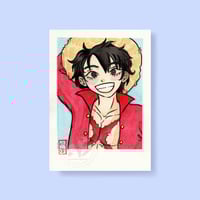 Pirate Leader King Straw Hats Watercolour Print