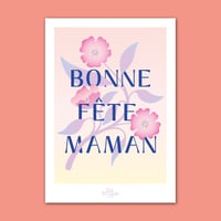 Carte Bonne fête Maman - Bleu