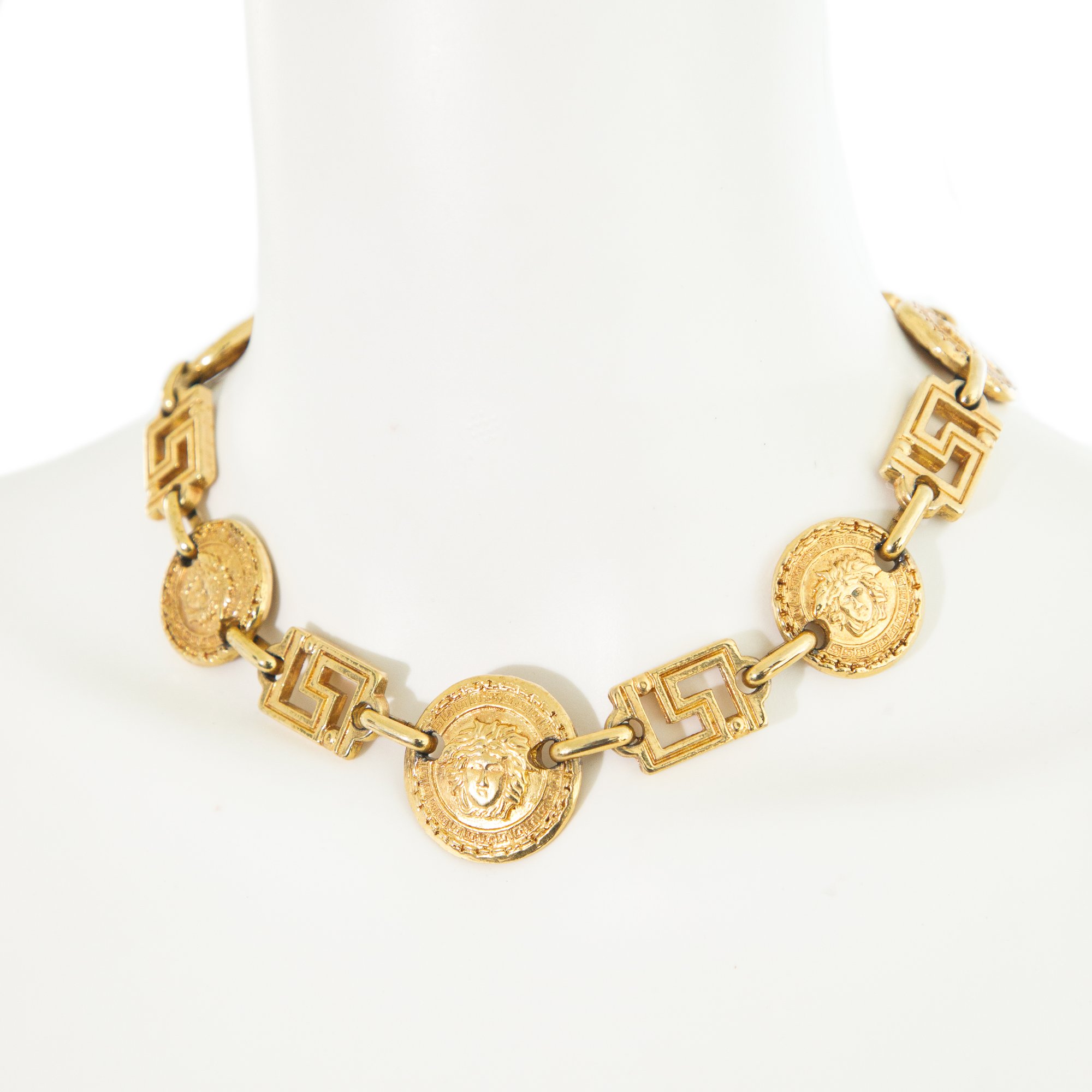 Image of Gianni Versace 1990s Gold Medusa Necklace