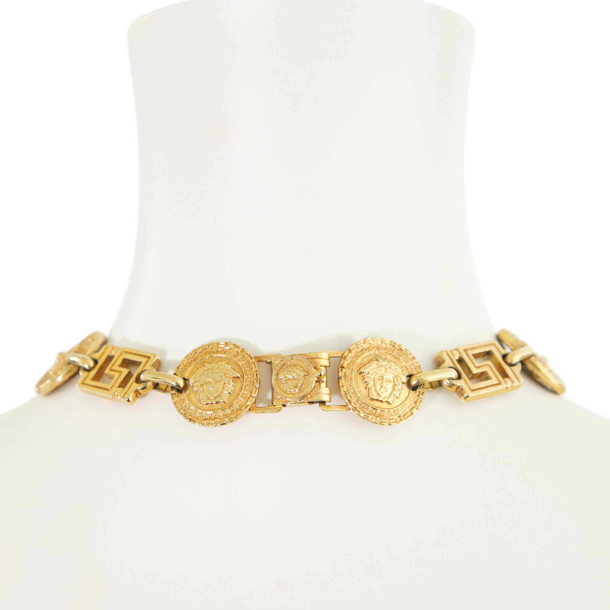 Image of Gianni Versace 1990s Gold Medusa Necklace