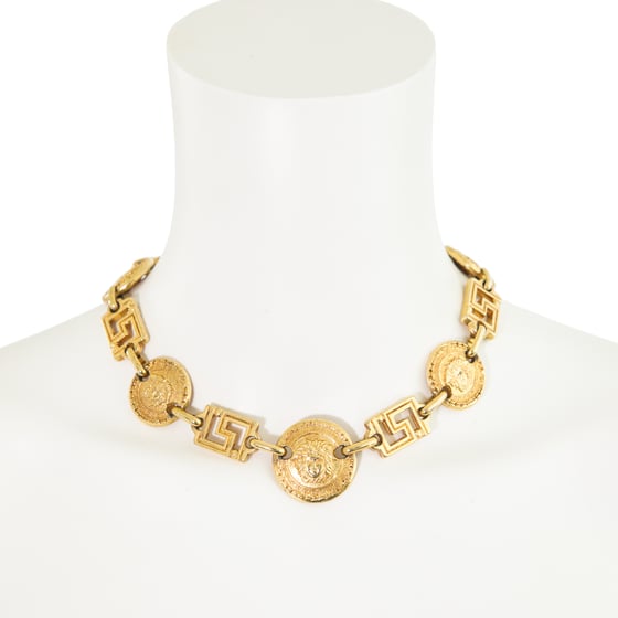 Image of Gianni Versace 1990s Gold Medusa Necklace
