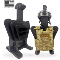 Image 1 of Deluxe Black Stand Guard Plate Carrier Stand - Tactical Body Armor Security Display