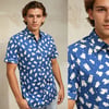 Camisa manga corta osos azul