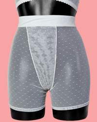 Image 1 of The SWEETIE biker shorts in pin dot mesh