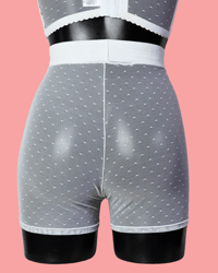 Image 2 of The SWEETIE biker shorts in pin dot mesh