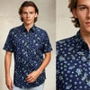 Camisa manga corta arándanos azul