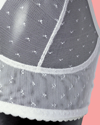Image 2 of The longline wire free bra in pin dot mesh