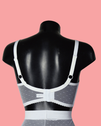 Image 3 of The longline wire free bra in pin dot mesh