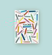 Image 1 of Best Teacher of the Year Card