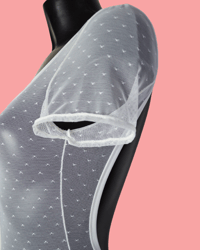 Image 2 of The VILMA bodysuit in pin dot mesh