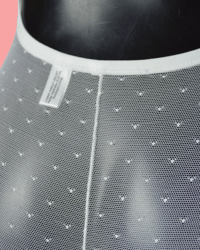Image 4 of The VILMA bodysuit in pin dot mesh