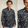 camisa manga larga gato negro