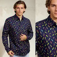camisa manga larga pimiento azul