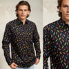 camisa manga larga pimiento negro