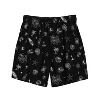 Image 2 of Occult Beach Black Recycled Swim Trunks
