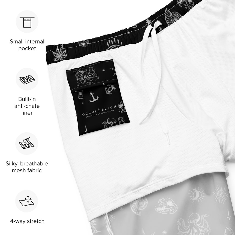 Occult Beach Black Recycled Swim Trunks