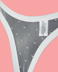 Image 2 of The VENUS thong in pin dot mesh