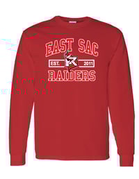 RED GILDAN LONG SLEEVE T-SHIRT