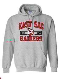 GREY GILDAN HOODED SWEATSHIRT