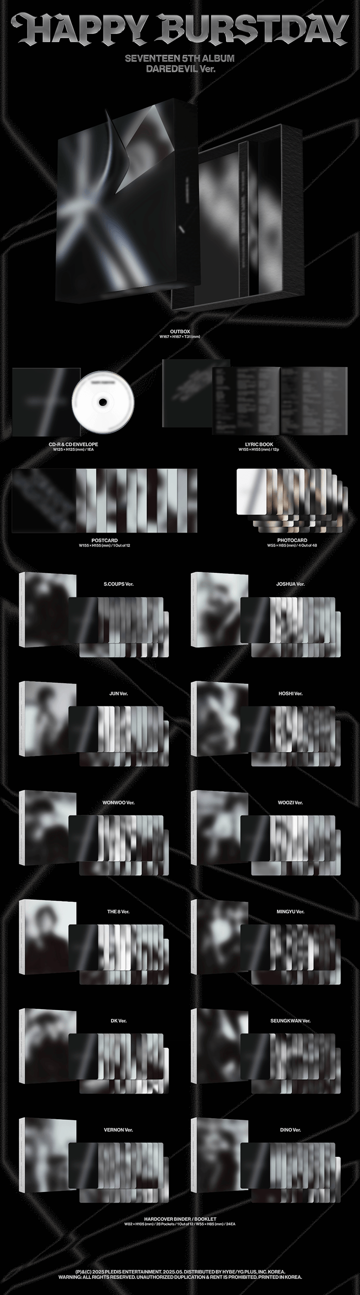 Image of Seventeen ‘HAPPY BURSTDAY’(DAREDEVIL Ver.)