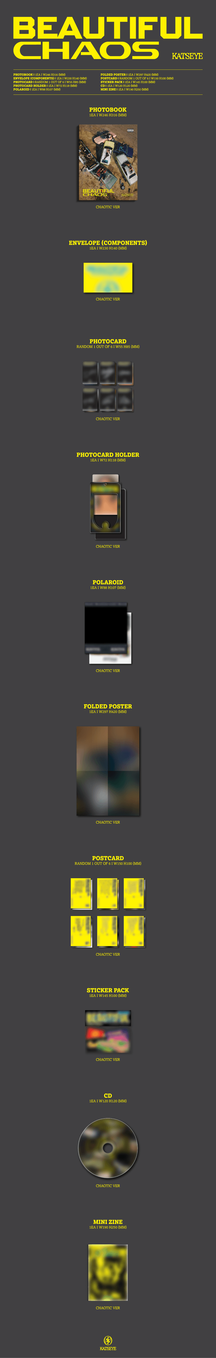 Image of [PRE-ORDER] KATSEYE ‘Beautiful Chaos’ + Weverse Shop POBs