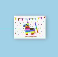 Image 1 of Mexican Piñata Feliz Cumpleaños Card