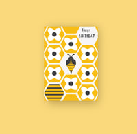 Image 1 of Bees Birthday Card