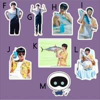 Image 3 of BTS Jin Stickers | WWH World Wide Handsome | Super Tuna | Run Jin Tour | Waterproof Vinyl