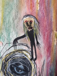 Image 3 of I'm Sorry I Felt Pretty in Hell 18 x 24" [Original Charcoal & Pastel Drawing Framed]
