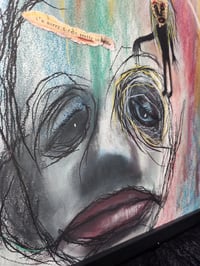 Image 2 of I'm Sorry I Felt Pretty in Hell 18 x 24" [Original Charcoal & Pastel Drawing Framed]