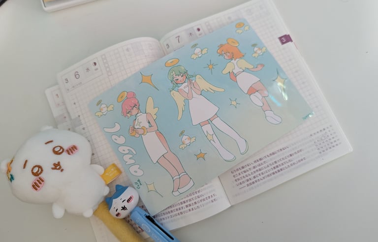 call me angel sticker sheet