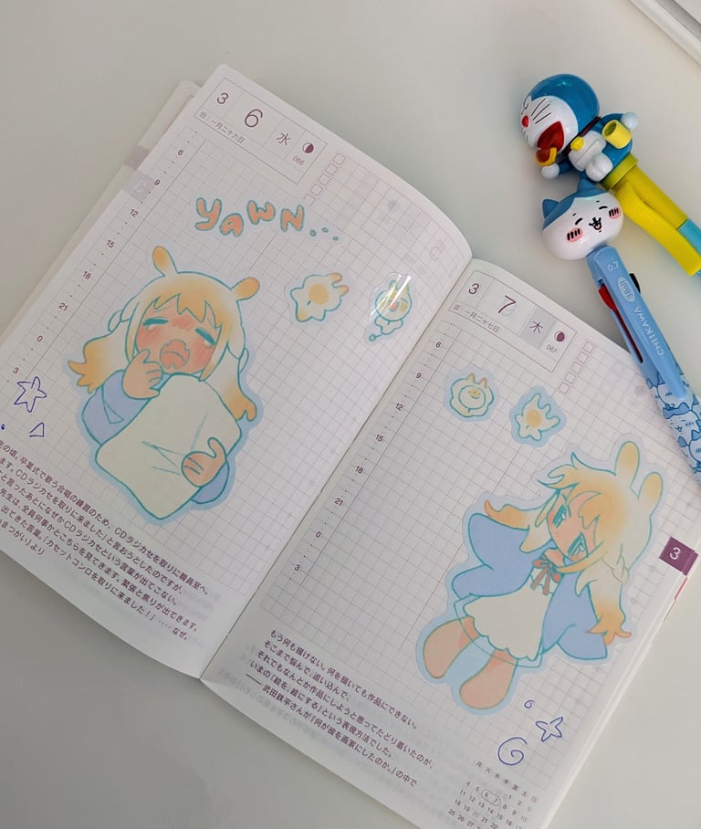 sleepy cleo sticker sheet Image 2