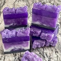 Handmade Purple Crystal 4 Pack Soap Bar