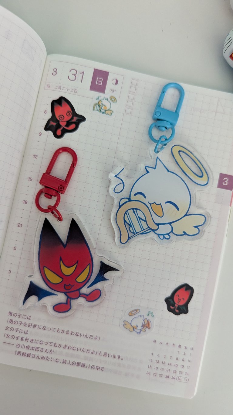 angel/devil acrylic charm Image 2