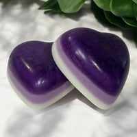 Image 1 of Borahae Purple Heart Soap - Camellia Sugar Scented | Handcrafted | 3.25 oz