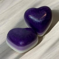 Image 2 of Borahae Purple Heart Soap - Camellia Sugar Scented | Handcrafted | 3.25 oz
