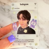 Image 1 of J-Hope Photo Cards - PVC Clear Instagram Profile, BTS Collectible, K-Pop Merchandise Gifts for ARMY