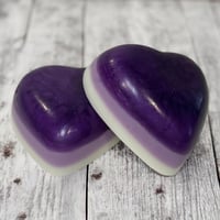 Image 4 of Borahae Purple Heart Soap - Camellia Sugar Scented | Handcrafted | 3.25 oz