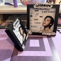 Image 5 of 3D Jimin Shadow Box Frame K-Pop Fan Decor, Handmade Shadowbox