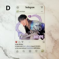 Image 5 of J-Hope Photo Cards - PVC Clear Instagram Profile, BTS Collectible, K-Pop Merchandise Gifts for ARMY