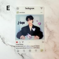 Image 6 of J-Hope Photo Cards - PVC Clear Instagram Profile, BTS Collectible, K-Pop Merchandise Gifts for ARMY