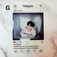Image 8 of J-Hope Photo Cards - PVC Clear Instagram Profile, BTS Collectible, K-Pop Merchandise Gifts for ARMY