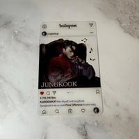 Image 8 of Jungkook  Photo Cards - PVC Clear Instagram Profile, BTS Collectible, K-Pop Merchandise Gifts for...
