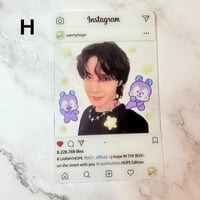 Image 9 of J-Hope Photo Cards - PVC Clear Instagram Profile, BTS Collectible, K-Pop Merchandise Gifts for ARMY